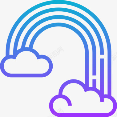 彩虹色标识彩虹天气156坡度图标图标