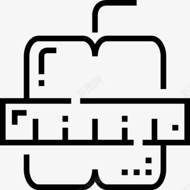 四个苹果苹果健身62直线型图标图标