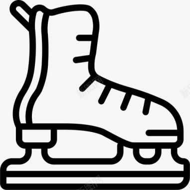 卡通熘冰溜冰运动和游戏2直线型图标图标