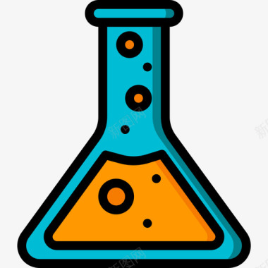 IP66烧瓶科学66线性颜色图标图标