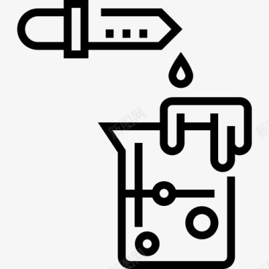 烧杯烧杯化学11线性图标图标