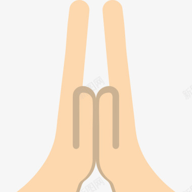 祈祷双手4平放图标图标
