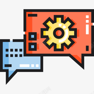自动化工程Chat工程15线性颜色图标图标