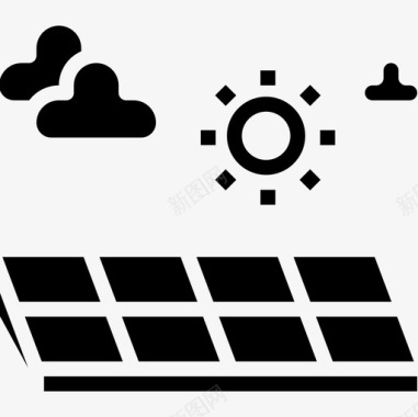 ai图标固态ai3太阳能电池板图标图标