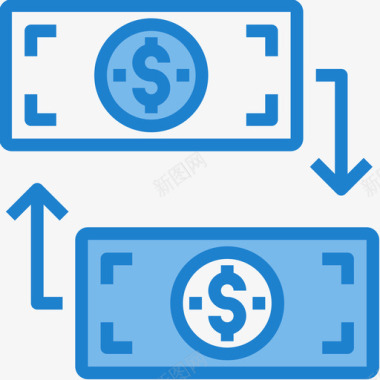 蓝色简单银行交易所银行40蓝色图标图标