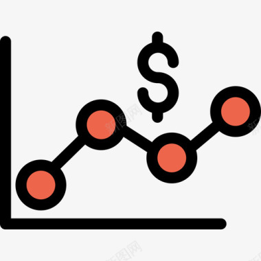 上升折线图折线图业务212线颜色图标图标