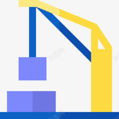 港口港口起重机工业流程20平板图标图标