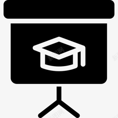 黑板学校开学黑板教育和学校2实心图标图标