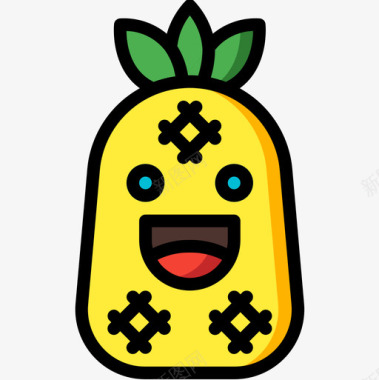 菠萝芒奇康斯5线形颜色图标图标