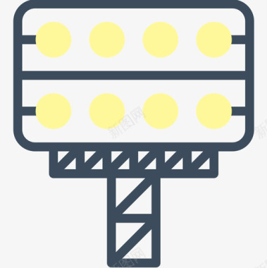 聚光灯足球24小时平坦图标图标