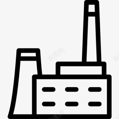 工厂模型工厂工厂20直线图标图标