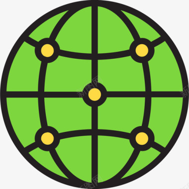 SEO和网络数据全球网络网络和数据库15线性颜色图标图标