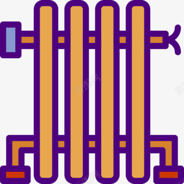 暖气片家具户线颜色图标图标