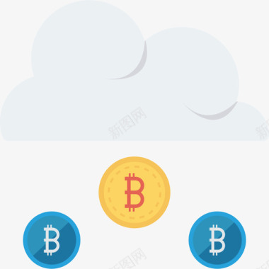 比特币挖矿比特币比特币区块链加密货币扁平图标图标