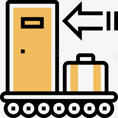 行李39号机场黄色阴影图标图标
