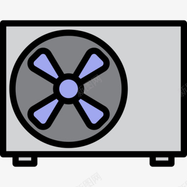 空调空调家用10线性颜色图标图标