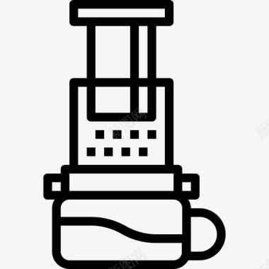 法式压榨法式印刷机咖啡21直线式图标图标