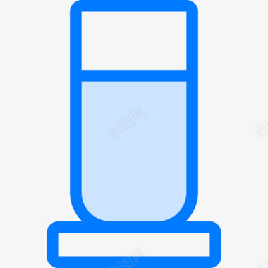 40蓝色厨房玻璃图标图标