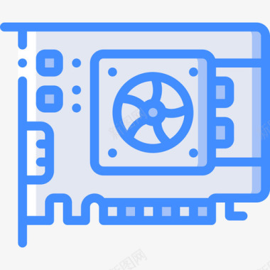 高端显卡显卡pc组件4蓝色图标图标