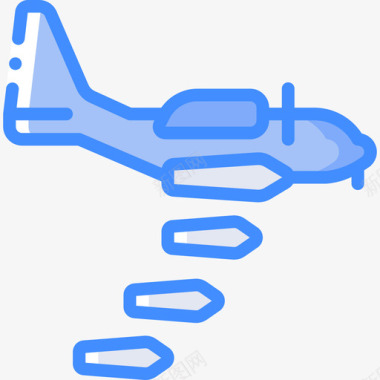 飞机战争蓝色图标图标