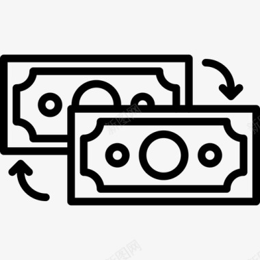 金钱的大厦金钱旅行149直系图标图标