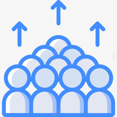 蓝色喷壶人口经济增长蓝色图标图标