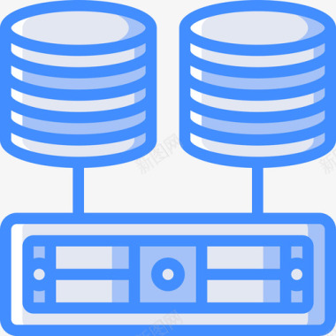 分发服务器服务器网络和数据库11蓝色图标图标