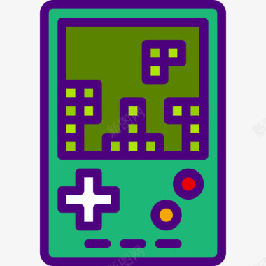 线性装饰Gameboy设备32线性颜色图标图标