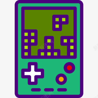 颜色Gameboy设备32线性颜色图标图标