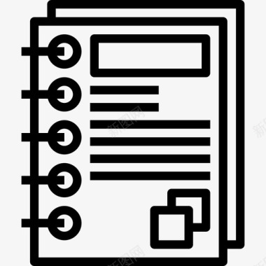 立体便笺便笺办公文具8直线型图标图标