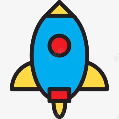 火箭火箭企业管理27线性颜色图标图标