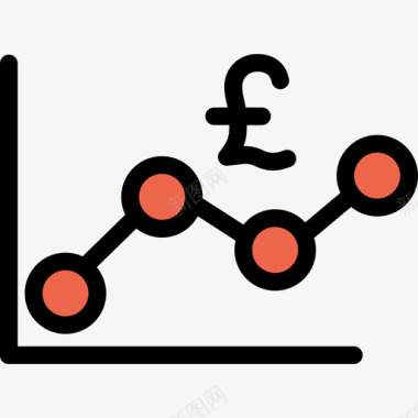上升折线图折线图业务212线颜色图标图标