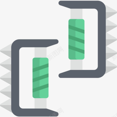 指节忍者10扁平图标图标