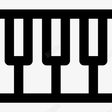 昂贵的钢琴钢琴娱乐35线性图标图标