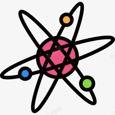 科学科学科学34线性颜色图标图标