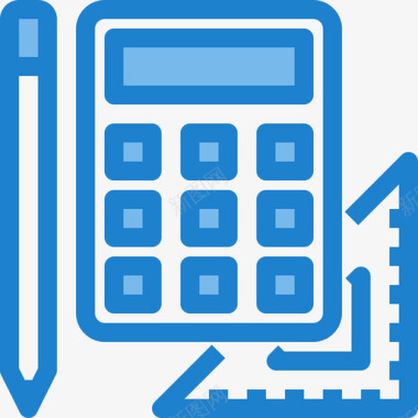 教育蓝色展架计算器教育129蓝色图标图标