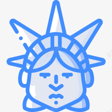 自由女神像美国4蓝色图标图标