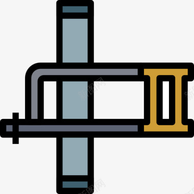 钢锯锯锯施工工具11线颜色图标图标