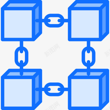 蓝色钱包区块链区块链3蓝色图标图标