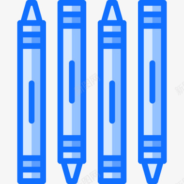 蜡笔工艺4蓝色图标图标