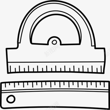 量角器回到学校57黑色图标图标