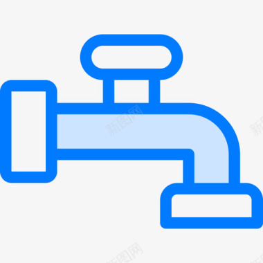 摇摆水龙头水龙头浴室11蓝色图标图标