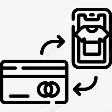 付款图标付款方式网上购物33线性图标图标