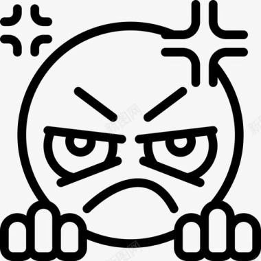 脸上的表情符号愤怒表情符号27直系图标图标