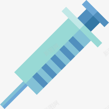 大学课堂注射器大学10号扁平图标图标
