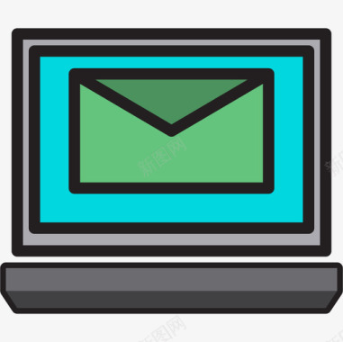 电子邮件电子邮件通讯105线颜色图标图标