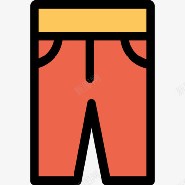 裤子婴儿59直线颜色橙色图标图标