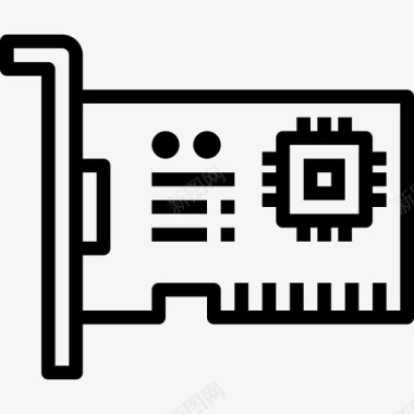 网络接口网络接口卡计算机硬件3线性图标图标