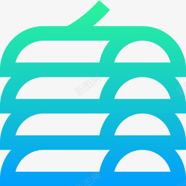 柴火烟熏柴火野营81坡度图标图标