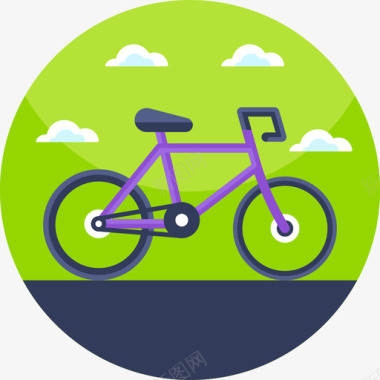 自行车链条自行车热带23平板图标图标